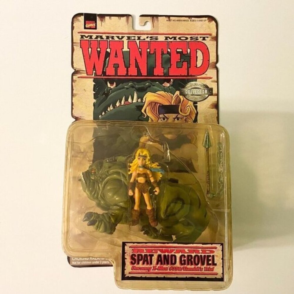 Vintage 1998 Marvels Most Wanted Spat and Grovel Xmen  Action Figure Toy Biz